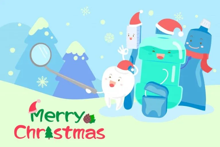 Christmas toothbrush illustration