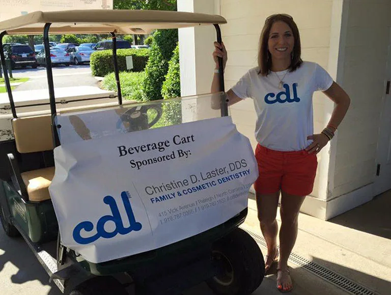 Team member at event