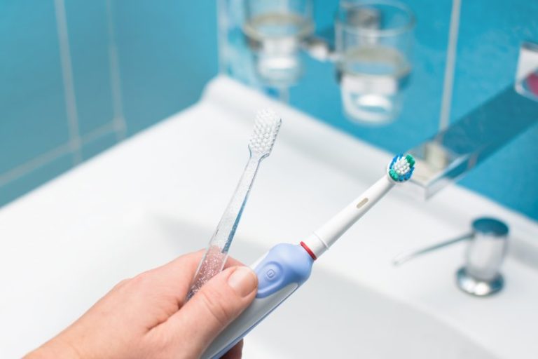 manual and electric toothbrush